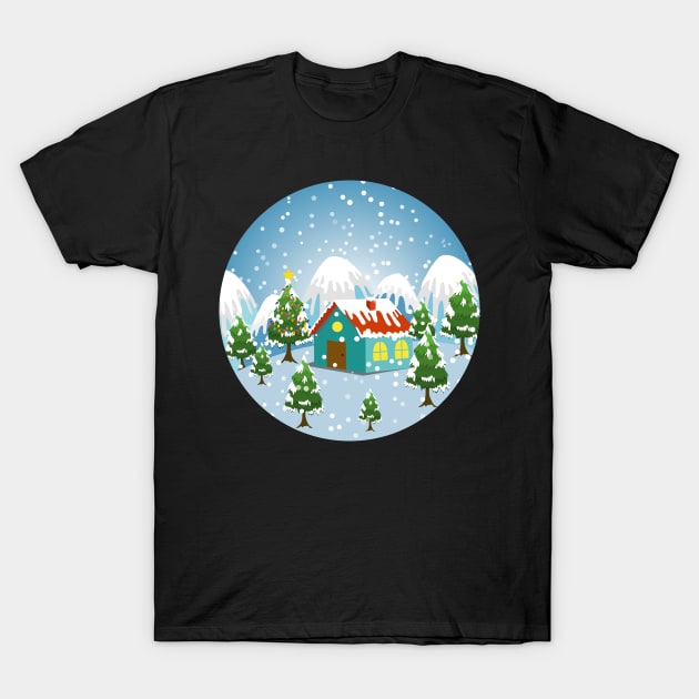 Winter Season Scenery T-Shirt by Designoholic